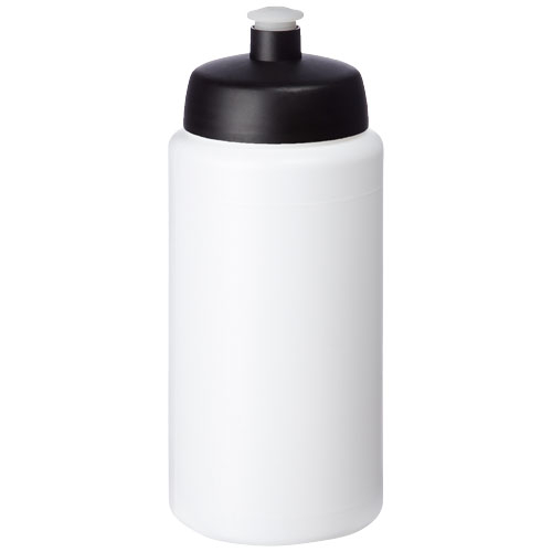 Bouteille promotionnelle 500ml bouchon sport Baseline® Blanc / Noir